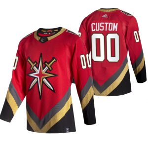 Vegas Golden Knights Trikot Benutzerdefinierte 2021 Reverse Retro Authentic Rot